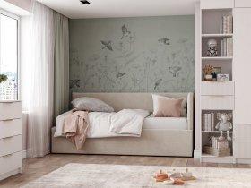 Диван-кровать Бенто (крем) в Быструхе - bystruha.mebel-nsk.ru | фото