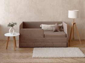 Диван-кровать Happy (капучино) в Быструхе - bystruha.mebel-nsk.ru | фото