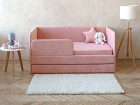 Диван-кровать Happy (коралловый) в Быструхе - bystruha.mebel-nsk.ru | фото