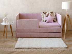 Диван-кровать Happy (розовый) в Быструхе - bystruha.mebel-nsk.ru | фото