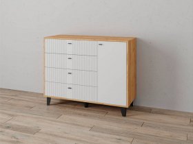Комод «Катрин-13» (дуб крафт золотой/карбон фарфор) в Быструхе - bystruha.mebel-nsk.ru | фото