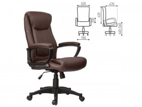 Кресло офисное BRABIX Enter EX-511, коричневое в Быструхе - bystruha.mebel-nsk.ru | фото