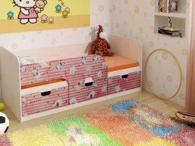 Кровать детская с ящиками 1,86 Минима Hello Kitty в Быструхе - bystruha.mebel-nsk.ru | фото