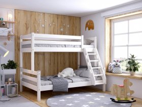 Кровать двухъярусная Адель (белый) в Быструхе - bystruha.mebel-nsk.ru | фото