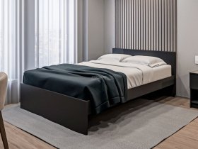 Кровать двуспальная 1,4м Бруклин СБ-3353 (диамант серый) в Быструхе - bystruha.mebel-nsk.ru | фото