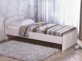 Кровать односпальная 80 с низкой спинкой (ясень шимо светлый) в Быструхе - bystruha.mebel-nsk.ru | фото