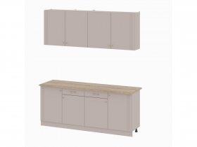 Кухонный гарнитур 2,0м Одетта (меланж/дуб сонома) в Быструхе - bystruha.mebel-nsk.ru | фото