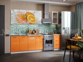 Кухонный гарнитур Апельсин в Быструхе - bystruha.mebel-nsk.ru | фото