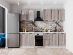 Кухонный гарнитур Империя 2,0 м (ясень шимо светлый) в Быструхе - bystruha.mebel-nsk.ru | фото