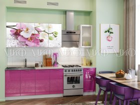 Кухонный гарнитур Орхидея (сиреневый) в Быструхе - bystruha.mebel-nsk.ru | фото