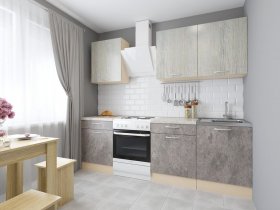 Модульная кухня Йота (пикард/цемент) в Быструхе - bystruha.mebel-nsk.ru | фото