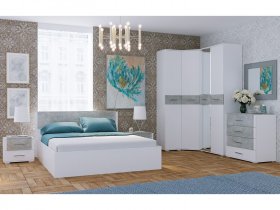 Модульная спальня Бьянка (белый/бетон) в Быструхе - bystruha.mebel-nsk.ru | фото