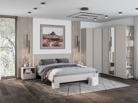 Модульная спальня Люмо (кашемир) в Быструхе - bystruha.mebel-nsk.ru | фото