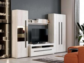 Модульная стенка Ницца (дуб витенберг) в Быструхе - bystruha.mebel-nsk.ru | фото