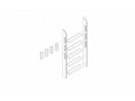 Пакет №10 Прямая лестница и опоры для двухъярусной кровати Соня в Быструхе - bystruha.mebel-nsk.ru | фото
