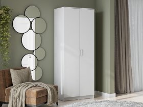 Шкаф двухстворчатый ШК-2 (белый текстурный) в Быструхе - bystruha.mebel-nsk.ru | фото