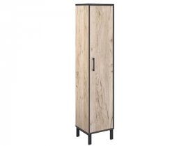 Шкаф-пенал Шк031.0 Гермес лофт (дуб крафт серый) в Быструхе - bystruha.mebel-nsk.ru | фото
