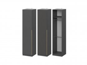 Шкаф ШК-50 Эккервуд (графит) в Быструхе - bystruha.mebel-nsk.ru | фото