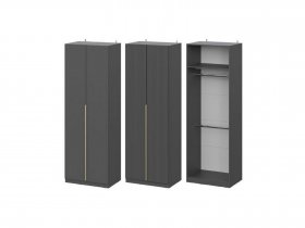 Шкаф ШК-75 Эккервуд (графит) в Быструхе - bystruha.mebel-nsk.ru | фото