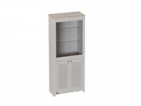 Шкаф-витрина двухдверная Валенсия (гостиная) в Быструхе - bystruha.mebel-nsk.ru | фото