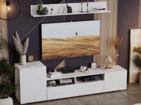 Стенка «Сильвия» (белый ясень) в Быструхе - bystruha.mebel-nsk.ru | фото