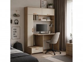 Стол письменный Лайт 03.243  (плэйн/сатин) в Быструхе - bystruha.mebel-nsk.ru | фото