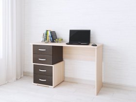 Стол письменный Сити-2 (венге/дуб молочный) в Быструхе - bystruha.mebel-nsk.ru | фото