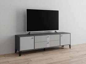 Тумба под ТВ Парус-10 (графит/светло-серый) в Быструхе - bystruha.mebel-nsk.ru | фото