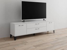 Тумба под ТВ Парус-13 (белый) в Быструхе - bystruha.mebel-nsk.ru | фото