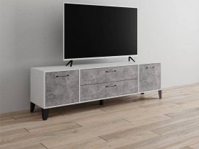 Тумба под ТВ Парус-13 (белый/ателье светлое) в Быструхе - bystruha.mebel-nsk.ru | фото