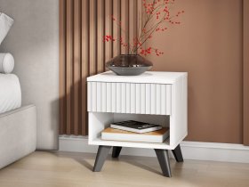 Тумба прикроватная Эккервуд (белый) в Быструхе - bystruha.mebel-nsk.ru | фото